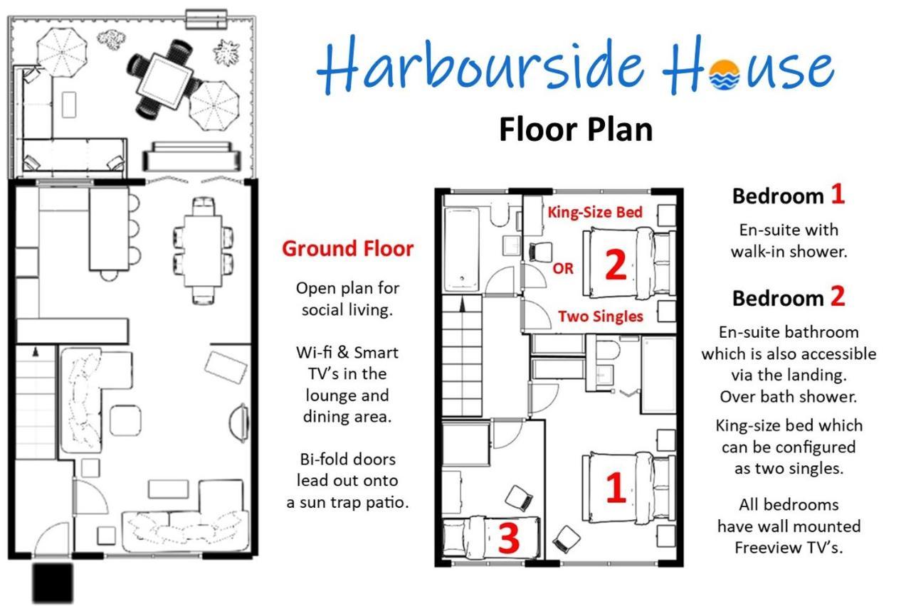 Harbourside House - Great Location - Parking - 2 En-Suites - Sleeps 5 Plus 1 Poole Dış mekan fotoğraf
